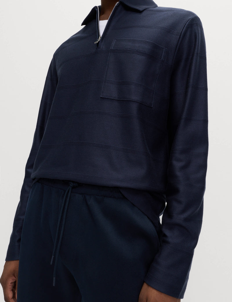 M&S pure cotton textured half zip sweatshirt, imported from the UK