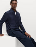 M&S pure cotton textured half zip sweatshirt, imported from the UK