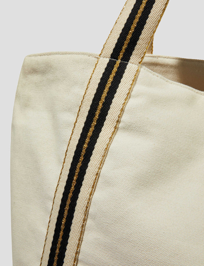Monsoon striped cotton tote bag, imported from the UK