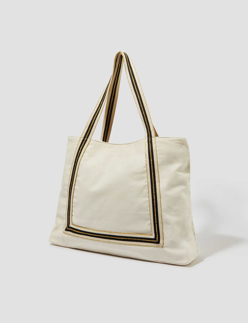 Monsoon striped cotton tote bag, imported from the UK
