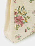 Accessorize pure cotton tote bag quilted smiley embroidery, imported from the UK