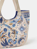 Accessorize pure cotton tote bag with embroidered design, imported from the UK