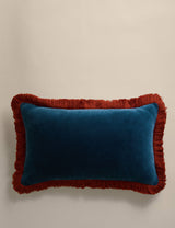 M&S Pure Cotton Velvet Fringe Bolster Cushion- Buy online at McGrocer