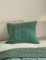 M&S Pure Cotton Velvet Quilted Large Decorative Cushion- Buy online at McGrocer
