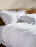 Pure cotton vintage lace embroidered bedding set, imported from the UK