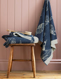 Joules pure cotton wild fowl bath towel, imported from the UK