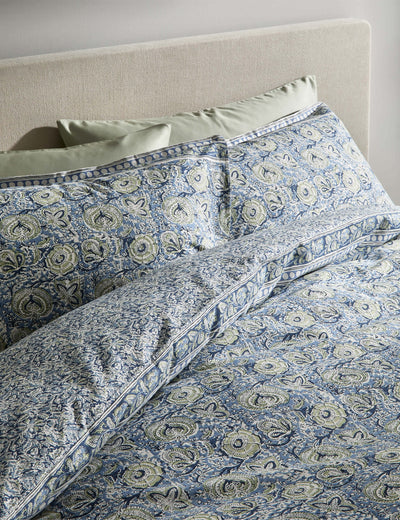 M&S Pure Cotton Woodblock Floral Bedding Set- Buy online at McGrocer