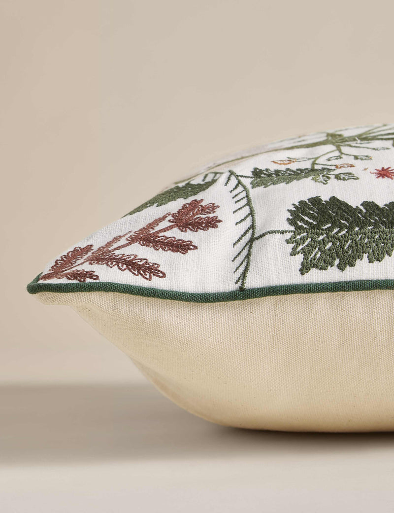 Woodland cushion pure cotton embroidered 50x50 cm (British brand)