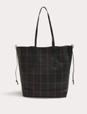 Jaeger pure leather lattice tote bag (British brand)