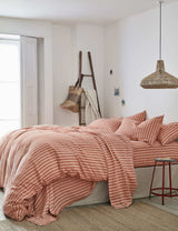 M&S Piglet In Bed Pure Linen Pembroke Stripe Duvet Cover- Buy online at McGrocer