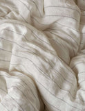 Bedfolk pure linen striped duvet cover - British product