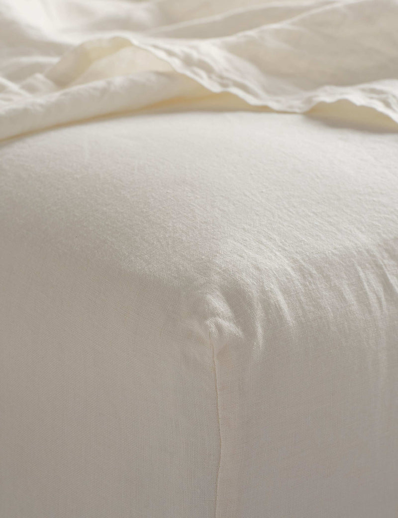 Bedfolk pure linen washed deep fitted sheet (British brand)