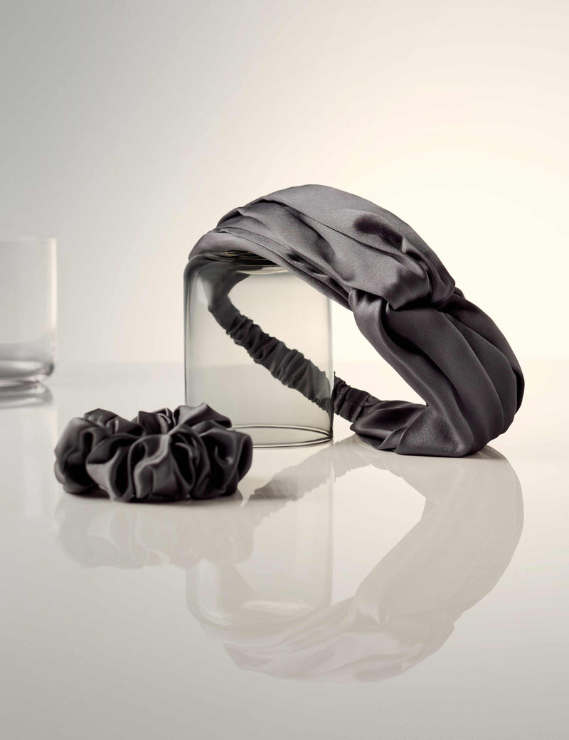 Pure Mulberry Silk Headband and Scrunchie Set