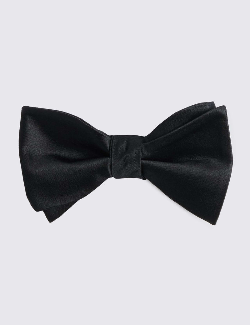 Moss pure silk bow tie, imported from the UK