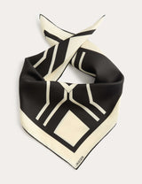 M&S Jaeger Pure Silk Geometric Scarf 64cm x 64cm- Buy online at McGrocer