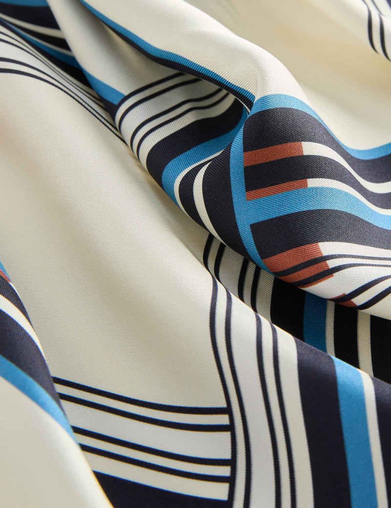Jaeger pure silk geometric scarf 64cm - British product