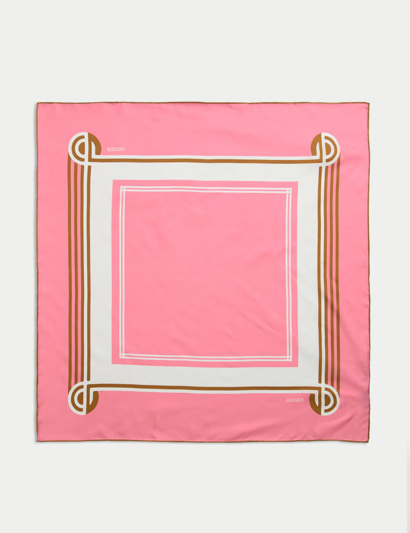 Jaeger silk scarf square print 63cm (British brand)