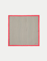 M&S Jigsaw Pure Silk Striped Square Scarf 60cm x 60cm- Buy online at McGrocer