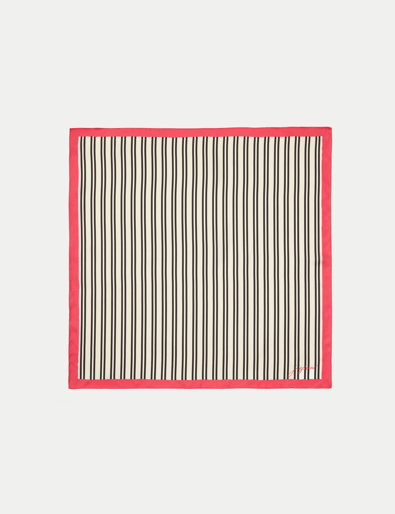 Jigsaw striped square silk scarf 60cm (British brand)