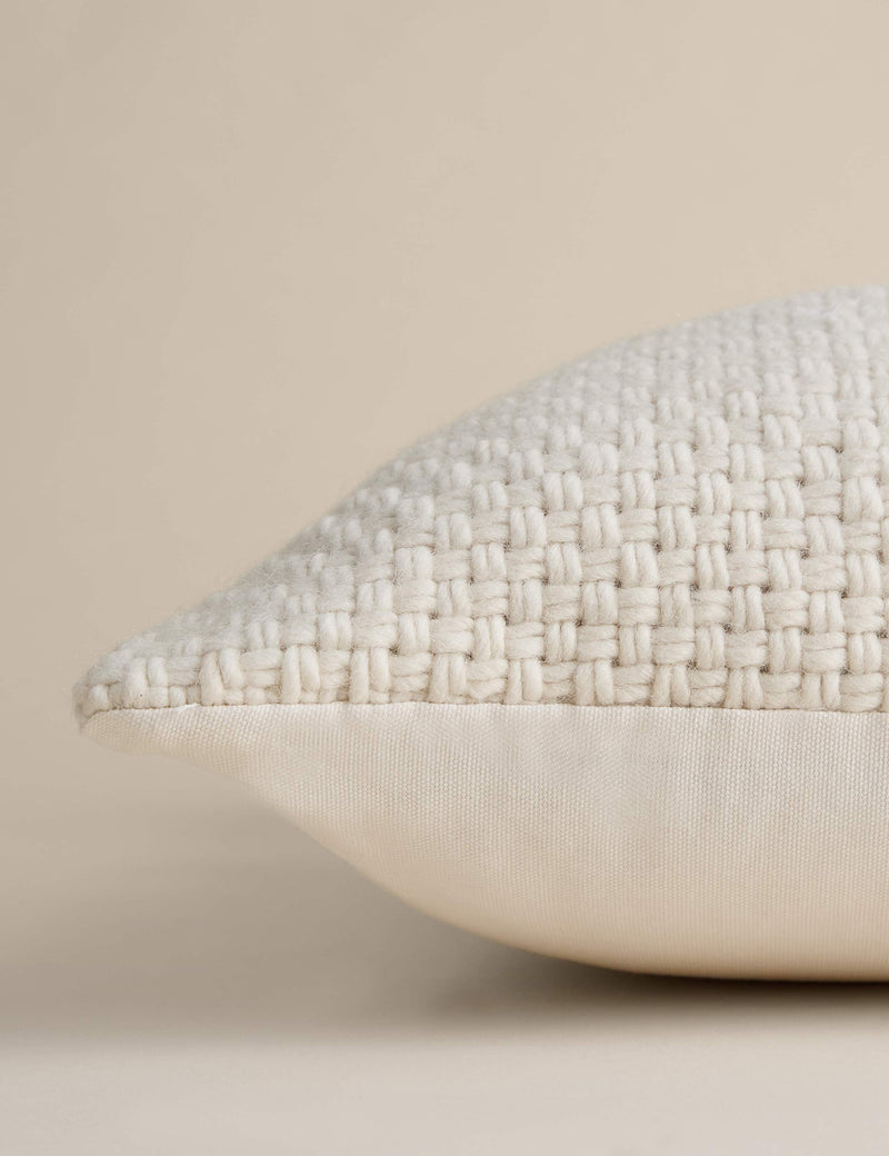 Pure wool basket weave cushion 50x50cm, UK version