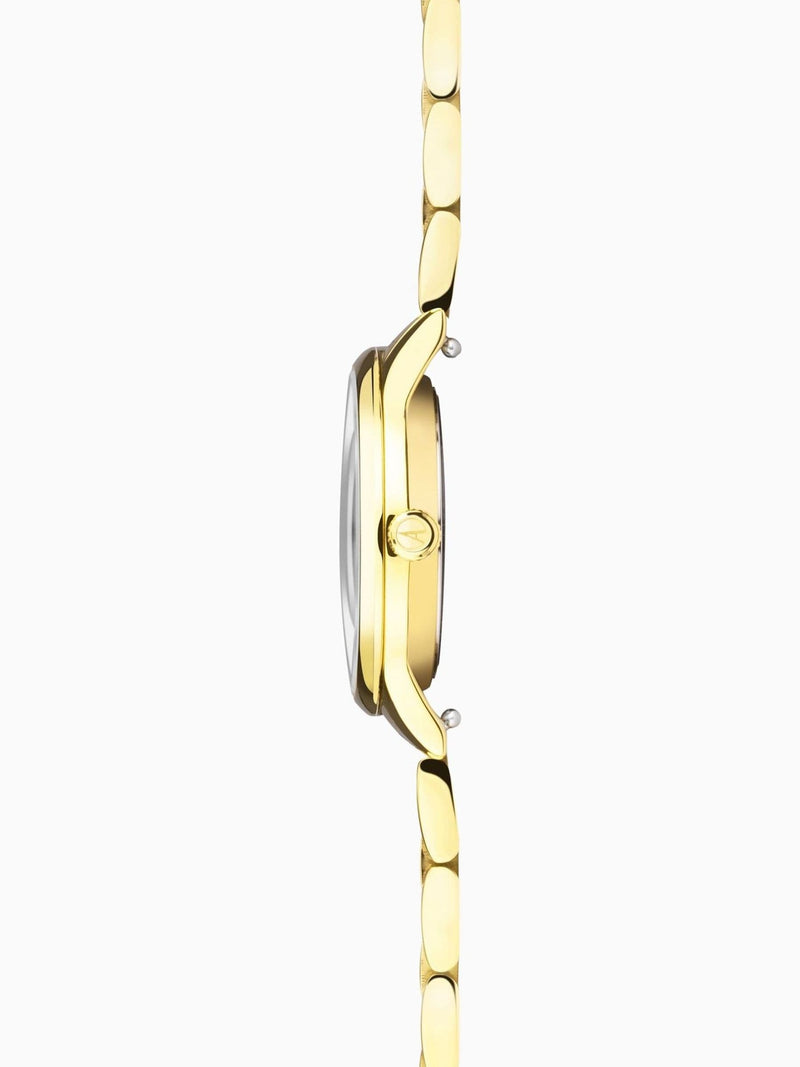 Accurist gold dress stainless steel bracelet 28mm watch - British product