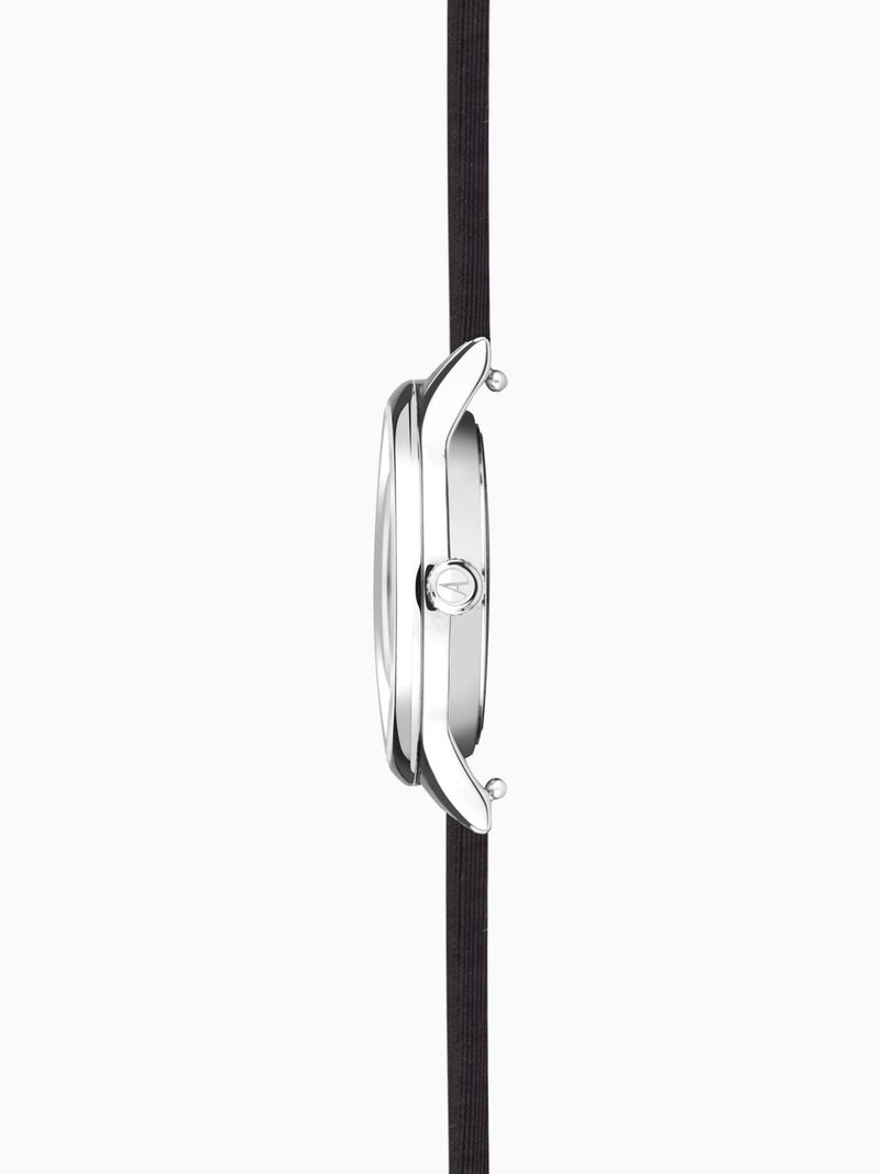 Accurist black dress leather strap watch 28mm - British product