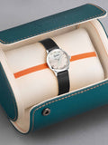 Accurist black dress leather strap watch 28mm - British product