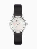 Accurist Ladies Dress Leather Strap 28mm Black Watch