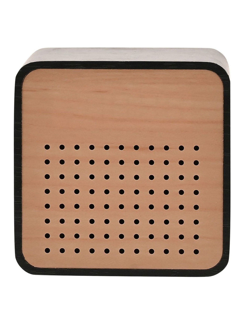 Widdop brown wooden alarm clock with Bluetooth speaker, imported from the UK