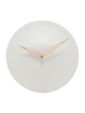 Widdop white round porcelain wall clock 35cm, UK version