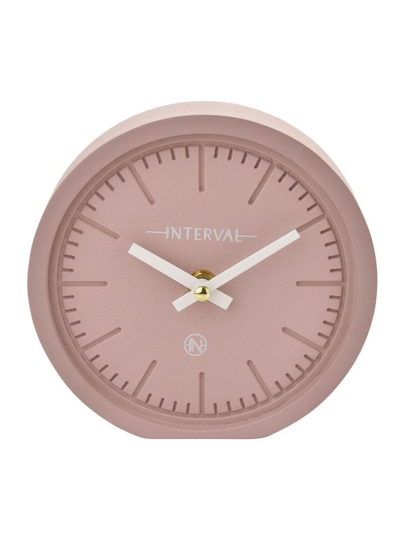 Widdop pink minimalist desk clock, imported from the UK