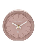 Widdop pink minimalist desk clock, imported from the UK