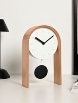 Next Widdop White Pendulum Wooden Desk Clock- Buy online at McGrocer