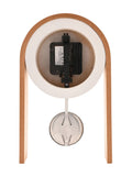Widdop white pendulum wooden desk clock (British brand)