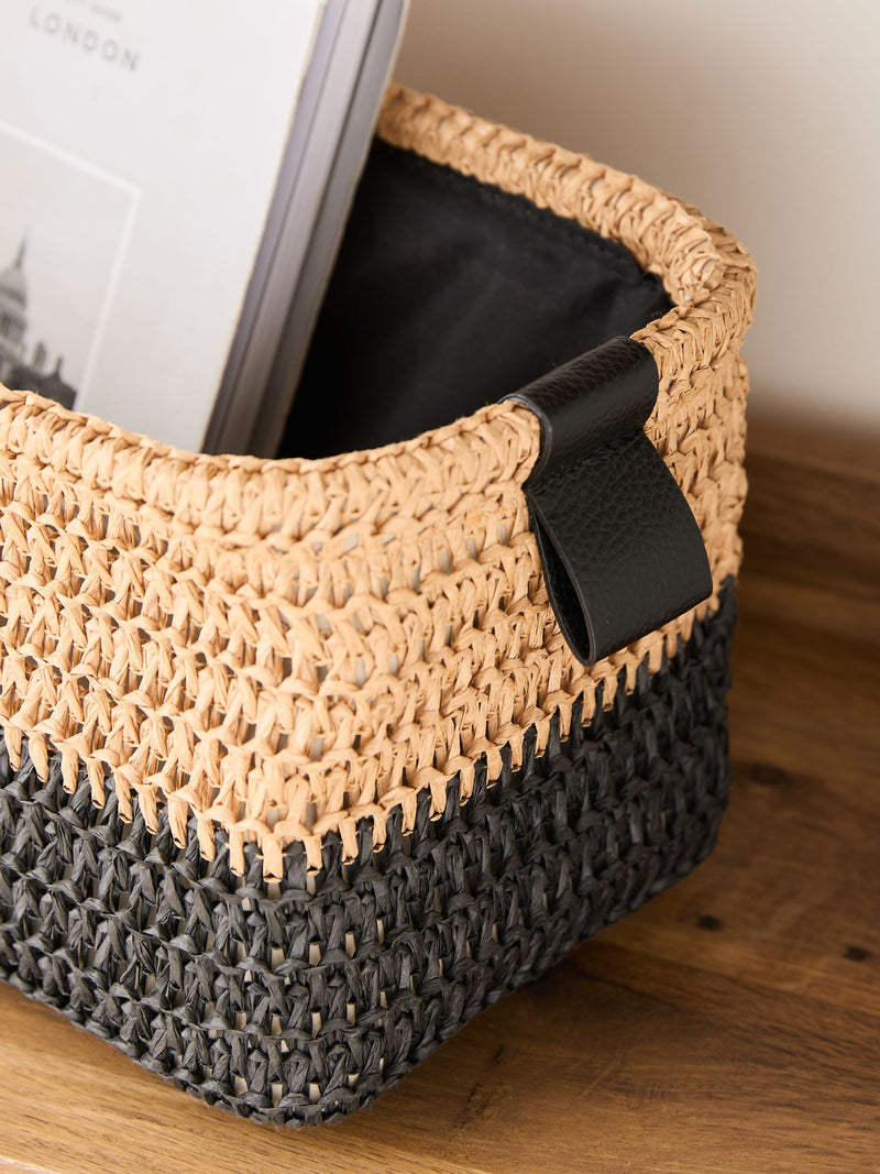Bronx slimline storage basket natural - British product
