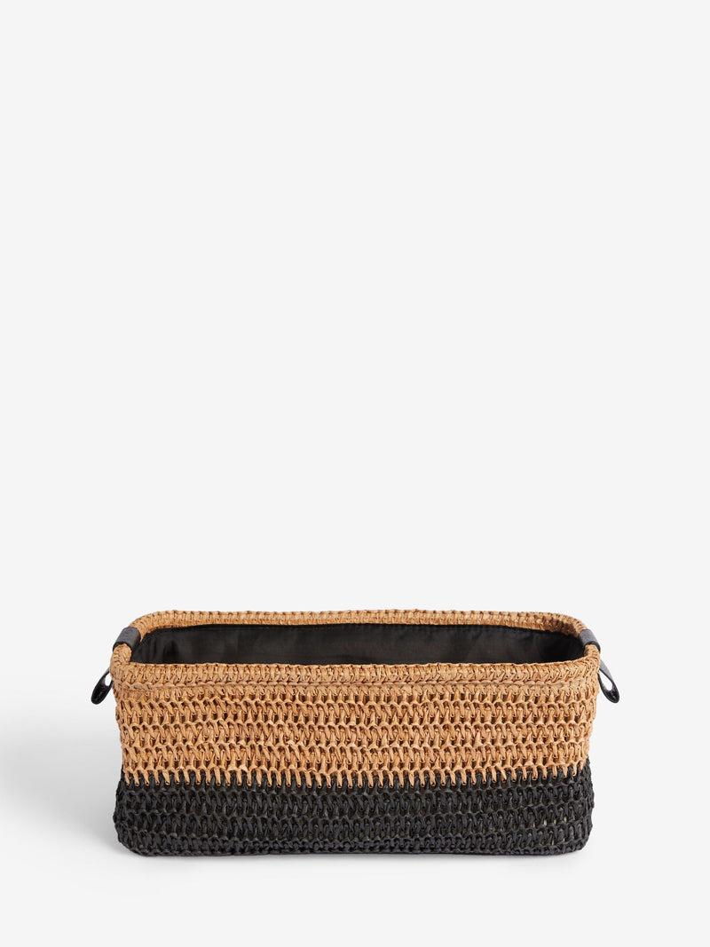 Bronx slimline storage basket natural - British product