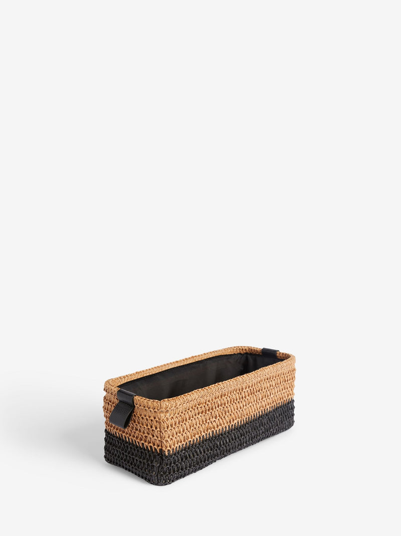 Bronx slimline storage basket natural - British product