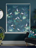 Sara Miller Heron roller blinds teal green - British product