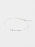 Silberplattiertes Graviertes Stern-Anhänger-Armband
