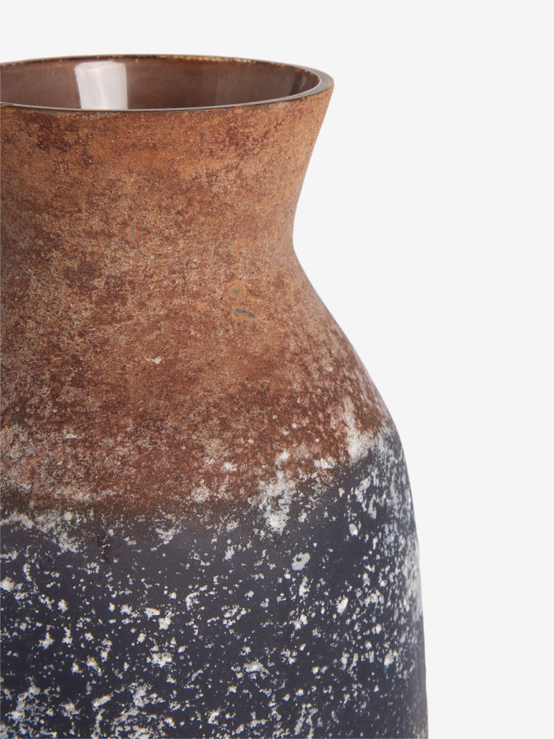 French Connection brown rust effect vase 18cm - British product