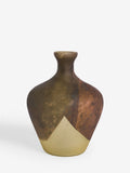 French Connection brown ochre vase with dip effect, 21cm height - British product