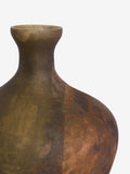 French Connection brown ochre vase with dip effect, 21cm height - British product