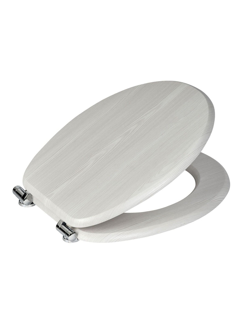 Showerdrape white oak Norfolk toilet seat (British brand)