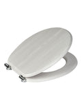 Showerdrape white oak Norfolk toilet seat (British brand)