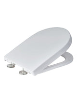 Next Showerdrape Detroit White D-Shape Soft Close Toilet Seat with Quick Release- Buy online at McGrocer