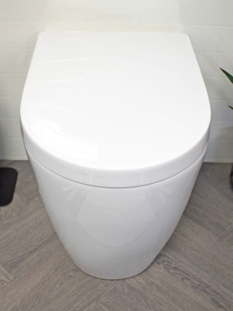 Showerdrape white D-shape soft close toilet seat with quick release (British brand)