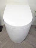 Showerdrape white D-shape soft close toilet seat with quick release (British brand)