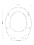 Showerdrape Rust Oak Norfolk soft close toilet seat, imported from the UK
