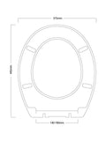 Showerdrape Oxford grey oak wooden toilet seat, imported from the UK