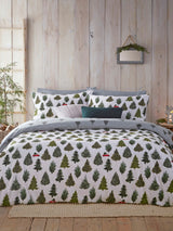 Next Furn Evergreen Reversible Brushed Cotton Duvet Cover and Pillowcase Set- Buy online at McGrocer